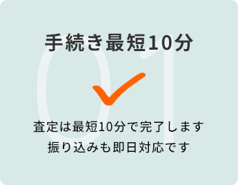 手続き最短10分